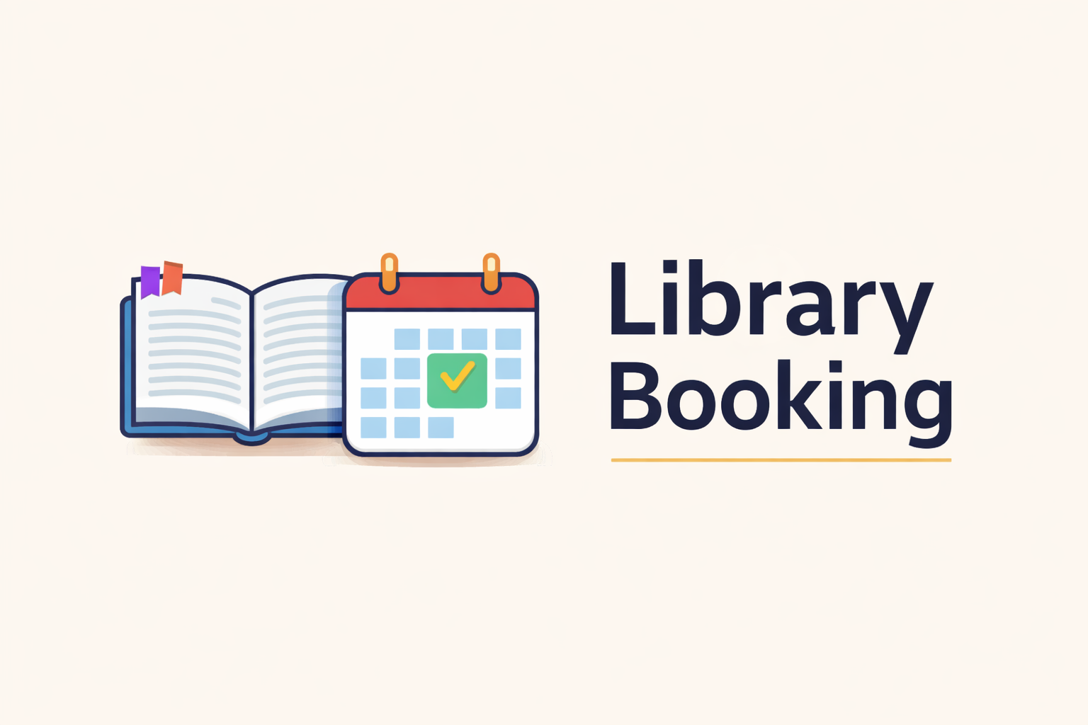 Library booking website screenshot